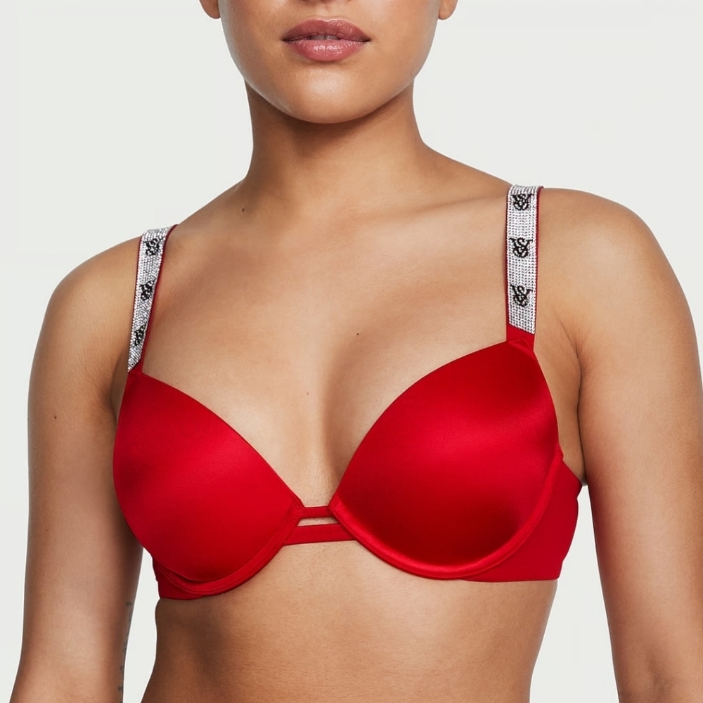 New!Victoria's Secret Shine Strap Smooth Push-Up Bra